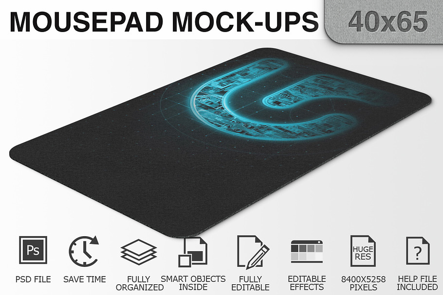 Mousepad Mockups - 40x65 - 2 in Mobile & Web Mockups - product preview 8
