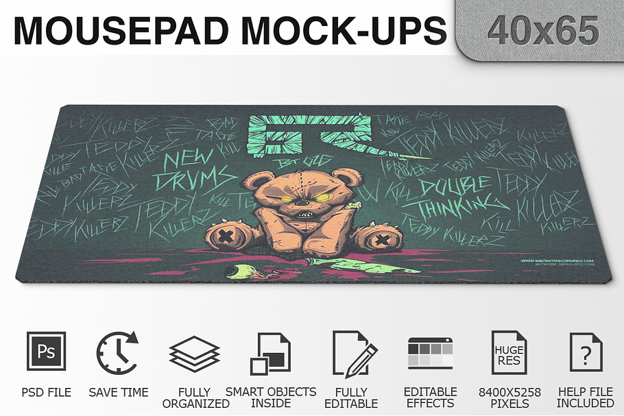 Mousepad Mockups - 40x65 - 3 in Mobile & Web Mockups - product preview 8