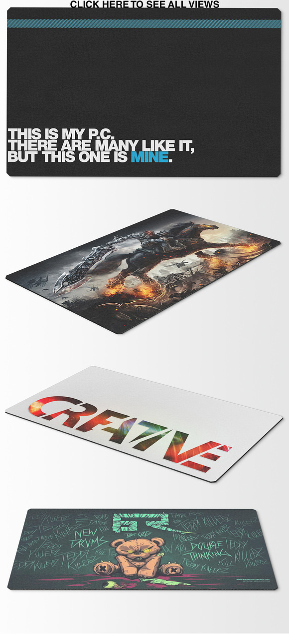 Mousepad Mockups - 40x65 - 3 in Mobile & Web Mockups - product preview 6