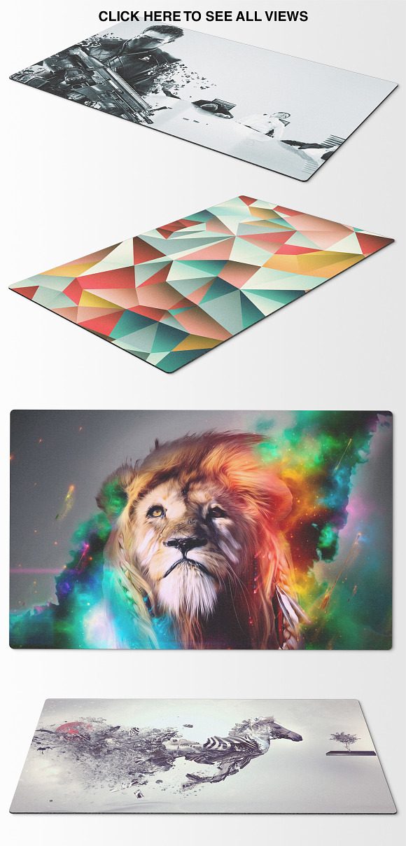 Mousepad Mockups - 80x50 - 1 in Mobile & Web Mockups - product preview 6
