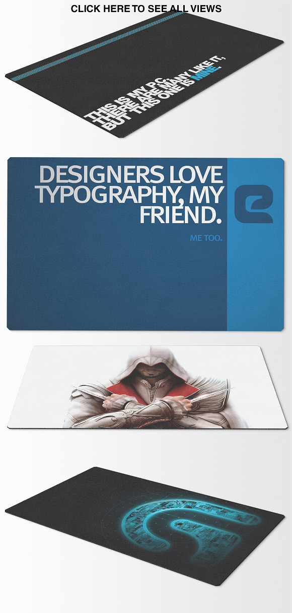 Mousepad Mockups - 80x50 - 3 in Mobile & Web Mockups - product preview 6