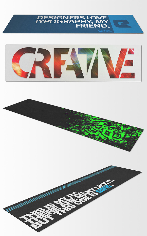Mousepad Mockups - 148x40 - 1 in Mobile & Web Mockups - product preview 6