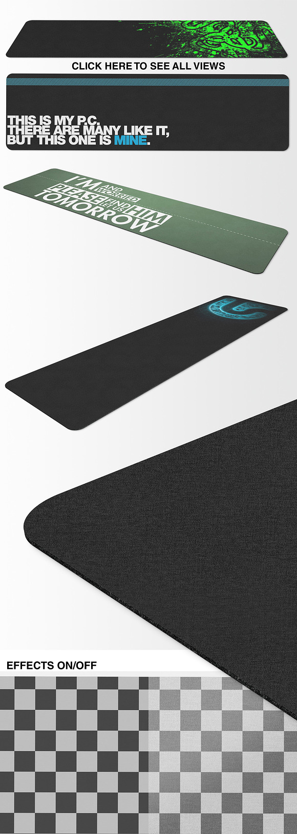 Mousepad Mockups - 148x40 - 2 in Mobile & Web Mockups - product preview 6