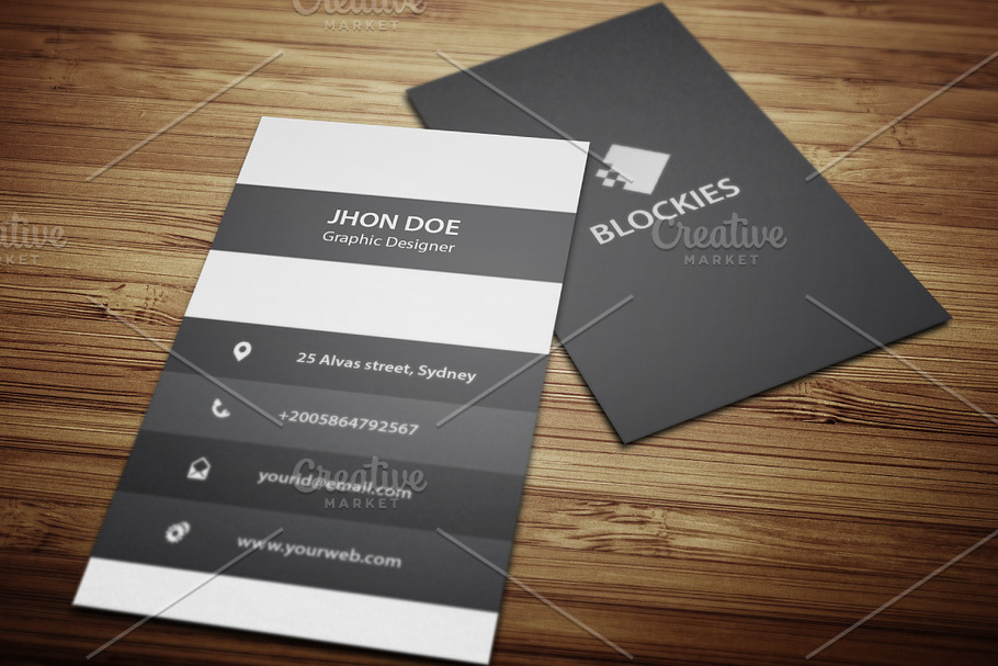 An Exclusive Vertical Business Card in Business Card Templates - product preview 8