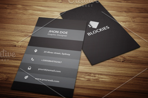 An Exclusive Vertical Business Card in Business Card Templates - product preview 2