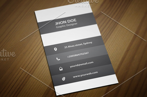 An Exclusive Vertical Business Card in Business Card Templates - product preview 4