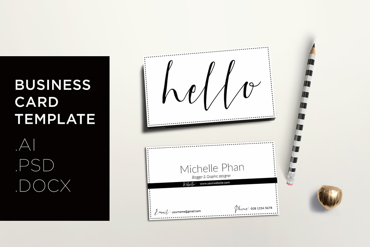 Modern business card in Business Card Templates - product preview 8