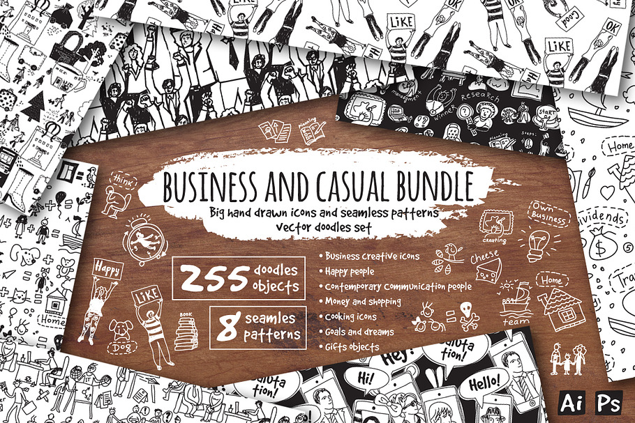 Vector business and casual bundle in Illustrations - product preview 8