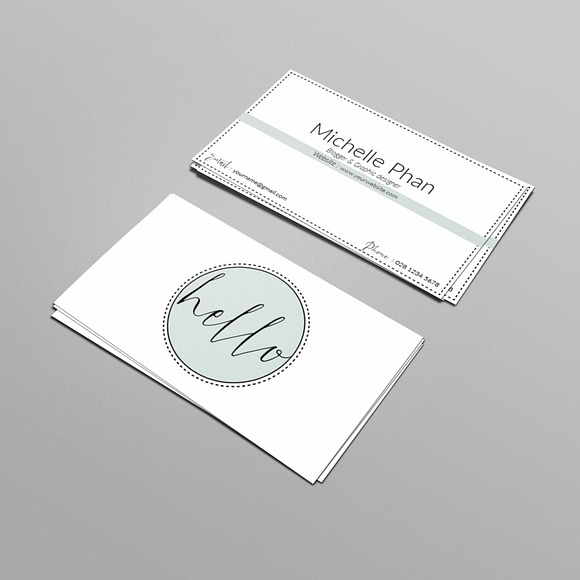 Elegant business card template in Business Card Templates - product preview 3