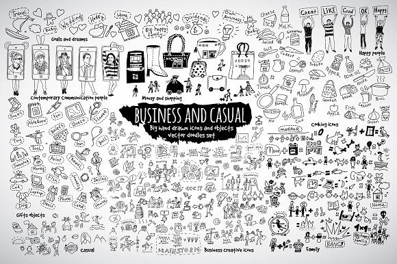 Vector business and casual bundle in Illustrations - product preview 1