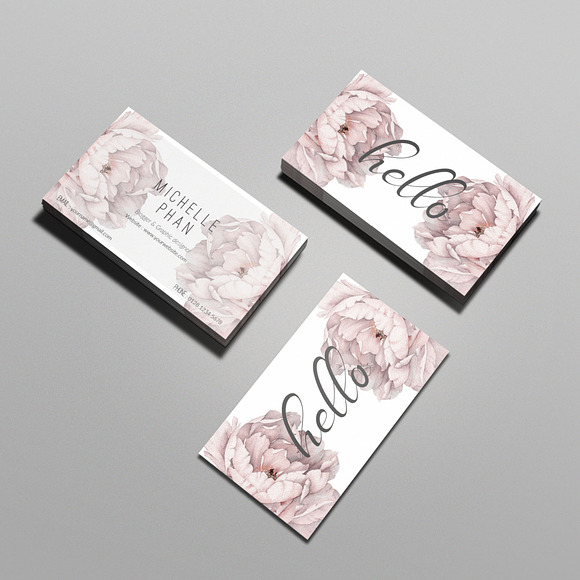 Elegant business card template in Business Card Templates - product preview 1