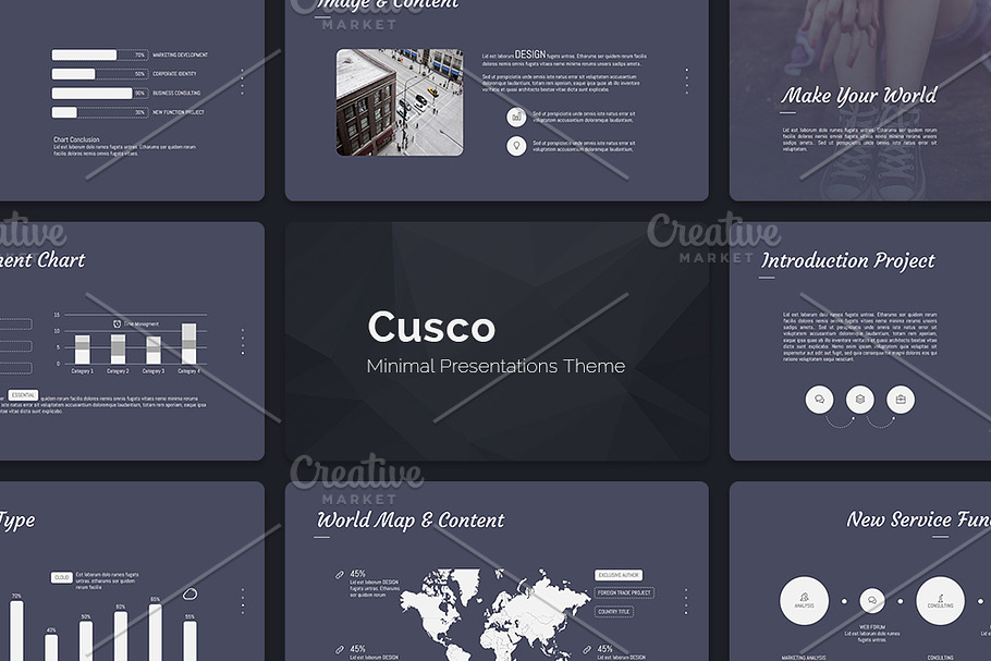 Cusco Minimal Flat Theme in PowerPoint Templates - product preview 8