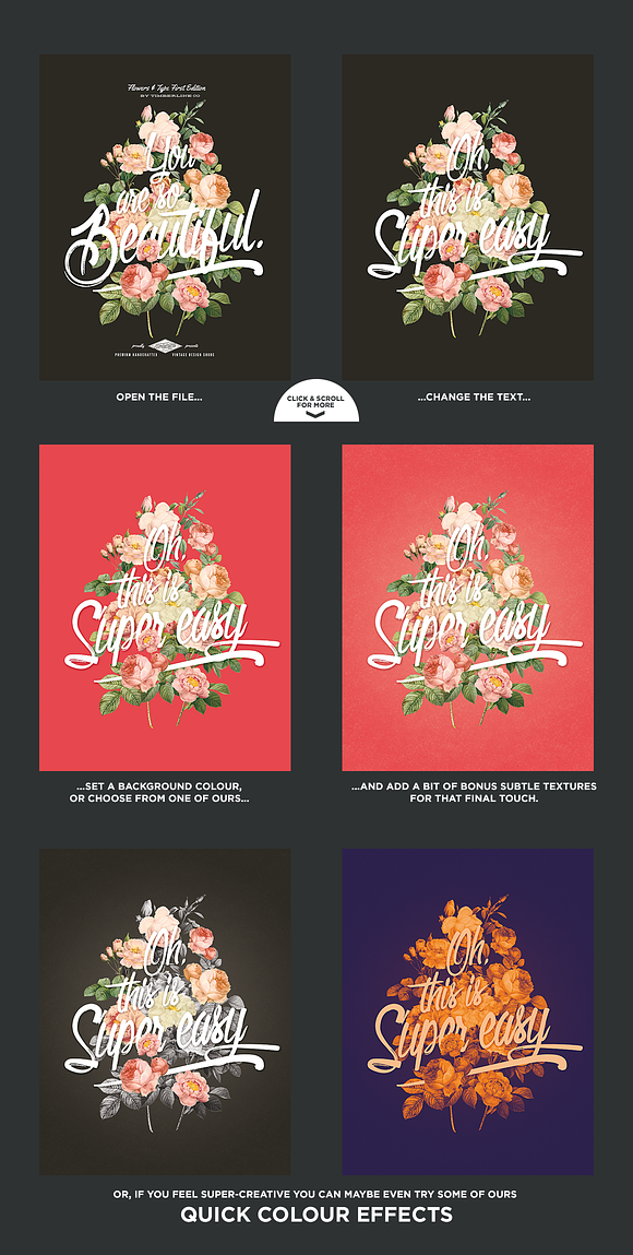 Flowers And Type in Photoshop Layer Styles - product preview 2