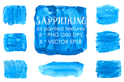 Blue oil  painted textures clip art