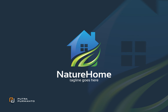 Nature Home - Logo Template in Logo Templates - product preview 1