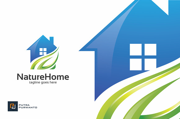 Nature Home - Logo Template in Logo Templates - product preview 2