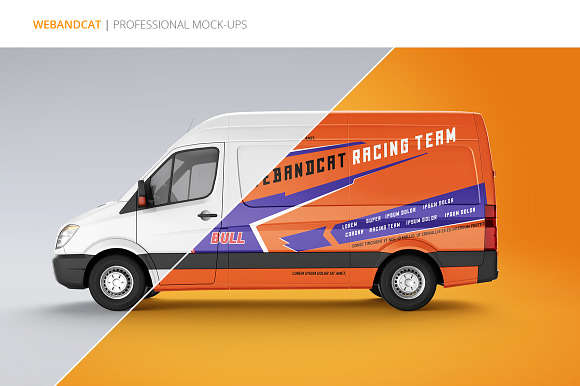 Van Mock-Up in Mockup Templates - product preview 1