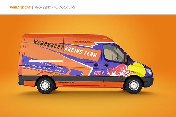 Van Mock-Up in Mockup Templates - product preview 3
