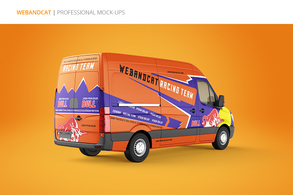 Van Mock-Up in Mockup Templates - product preview 4