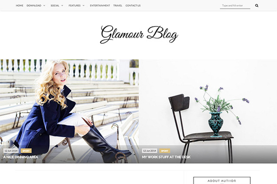 Glamour Responsive Blogger Template
