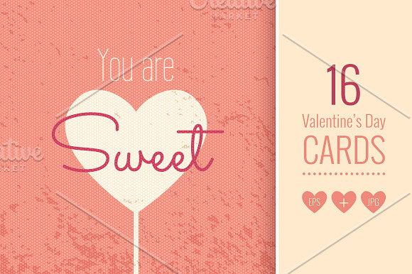 16 Vintage Valentines Day Cards in Illustrations - product preview 2