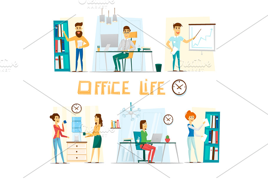 Business people working on office. in Illustrations - product preview 8