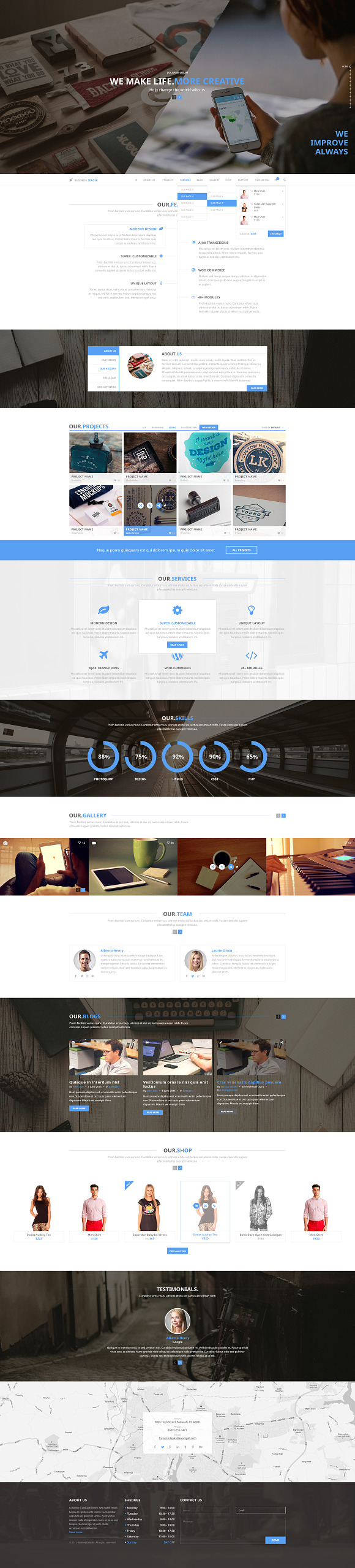 Business.Leader—Business PSD Theme in UI Kits and Libraries - product preview 2