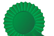 Green rosette ribbon 