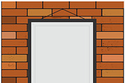 Seamless, brick, wall, frame 