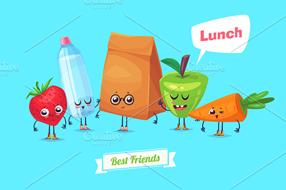 Best friends. Lunch in Illustrations - product preview 8
