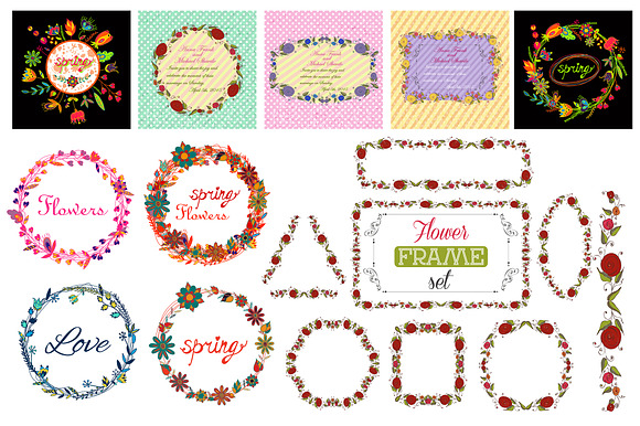 153 Vector floral signs set + BONUS. in Illustrations - product preview 4