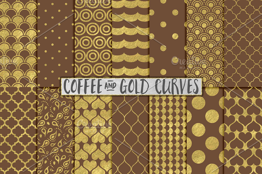 Brown and Gold Foil Backgrounds
