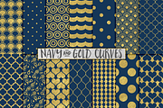 Navy Blue and Gold Foil Backgrounds