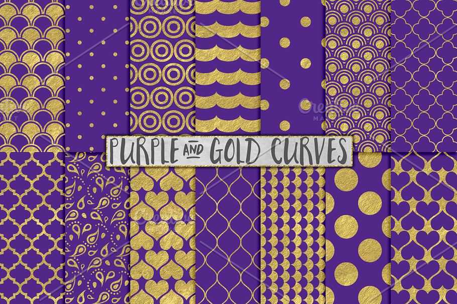 Royal Purple and Gold Backgrounds