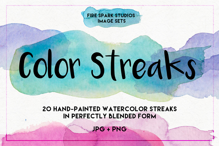 Watercolor Color Streaks in Textures - product preview 8