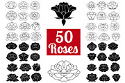 50 Rose Flowers: Logo Bundle