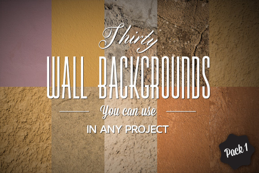 30 Wall Backgrounds - Pack#1