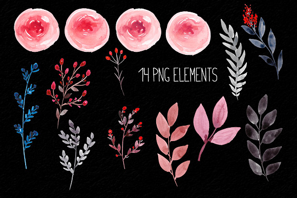 Romantic Peonies Clipart RB-03 in Illustrations - product preview 2