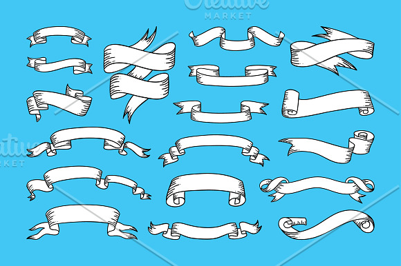 Vector ribbons in Illustrations - product preview 1