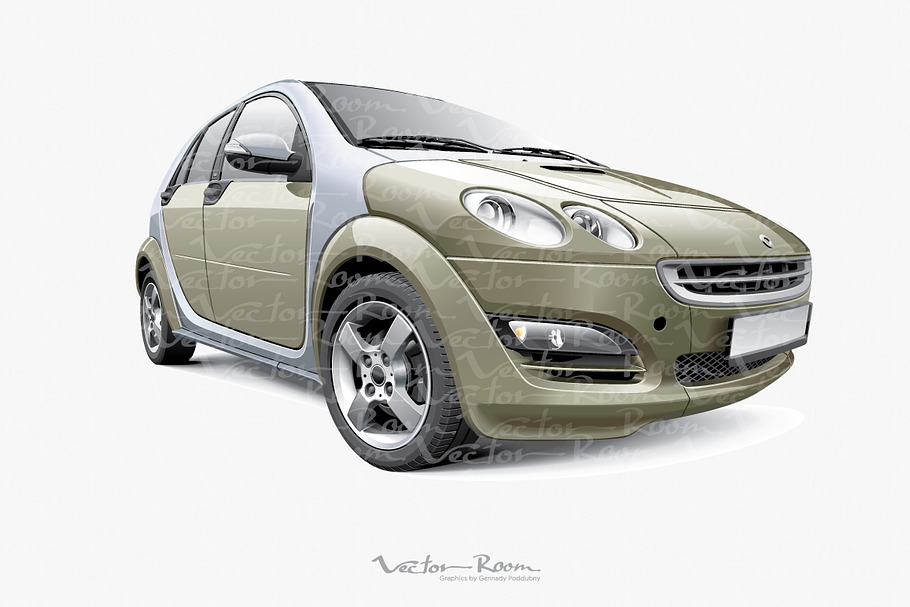 European Subcompact Hatchback in Illustrations - product preview 8