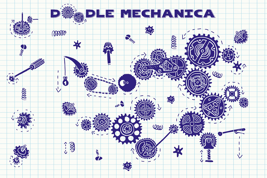 Doodle mechanica in Illustrations - product preview 8