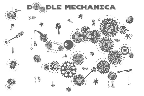 Doodle mechanica in Illustrations - product preview 1