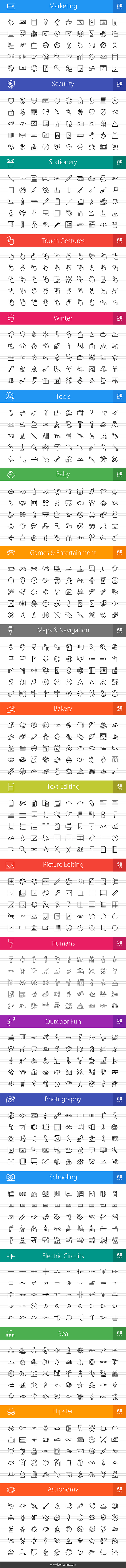 2010 Line Icons (V2) in Graphics - product preview 2
