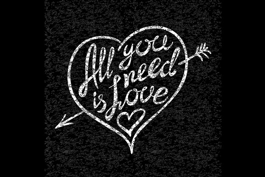 All you need is love hand written    in Graphics - product preview 8