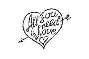 All you need is love hand written