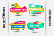 Set of Sale Paper Banners