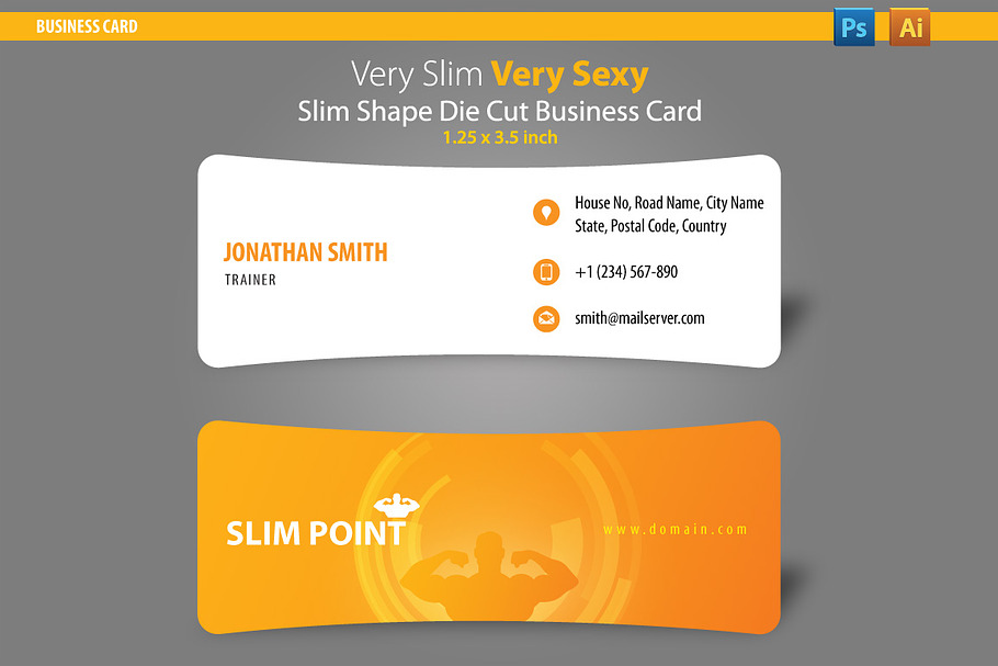 Slim Business Card in Objects - product preview 8