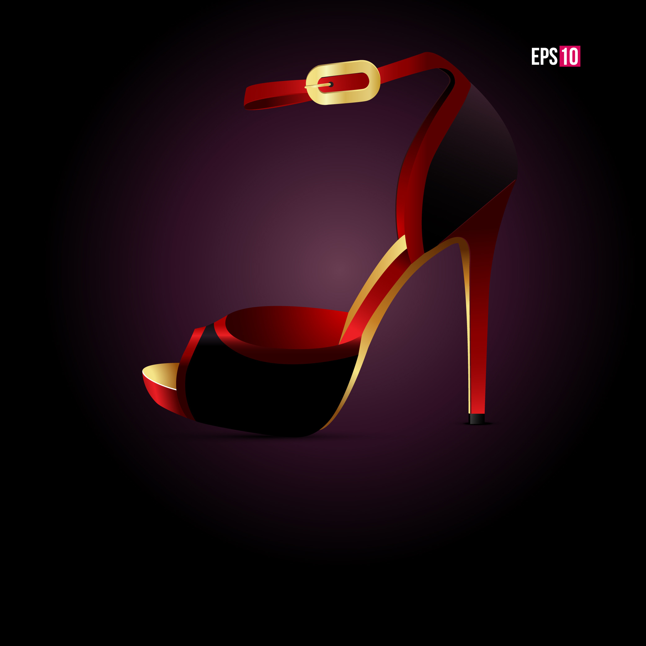 High heel on the black background | Creative Daddy