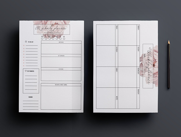 Weekly planner , daily planner in Stationery Templates - product preview 1