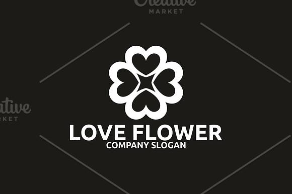 Love Flower in Logo Templates - product preview 1